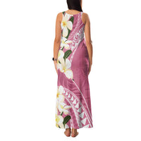 Aloha Hawaii Festive Family Matching Tank Maxi Dress and Hawaiian Shirt Frangipani Lace Classic - Rosy