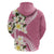 Aloha Hawaii Festive Hoodie Frangipani Lace Classic - Rosy