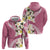 Aloha Hawaii Festive Hoodie Frangipani Lace Classic - Rosy