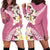 Aloha Hawaii Festive Hoodie Dress Frangipani Lace Classic - Rosy