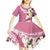 Aloha Hawaii Festive Kid Short Sleeve Dress Frangipani Lace Classic - Rosy
