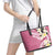 Aloha Hawaii Festive Leather Tote Bag Frangipani Lace Classic - Rosy