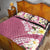 Aloha Hawaii Festive Quilt Bed Set Frangipani Lace Classic - Rosy