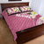 Aloha Hawaii Festive Quilt Bed Set Frangipani Lace Classic - Rosy