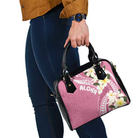 Aloha Hawaii Festive Shoulder Handbag Frangipani Lace Classic - Rosy