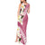 Aloha Hawaii Festive Tank Maxi Dress Frangipani Lace Classic - Rosy