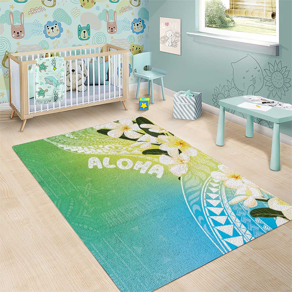 Aloha Hawaii Festive Area Rug Frangipani Lace Classic - Summer Vibes