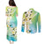 Aloha Hawaii Festive Couples Matching Puletasi and Long Sleeve Button Shirt Frangipani Lace Classic - Summer Vibes