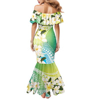 Aloha Hawaii Festive Family Matching Mermaid Dress and Hawaiian Shirt Frangipani Lace Classic - Summer Vibes LT7 - Polynesian Pride