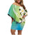 Aloha Hawaii Festive Family Matching Off Shoulder Short Dress and Hawaiian Shirt Frangipani Lace Classic - Summer Vibes