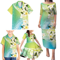 Aloha Hawaii Festive Family Matching Puletasi and Hawaiian Shirt Frangipani Lace Classic - Summer Vibes LT7 - Polynesian Pride