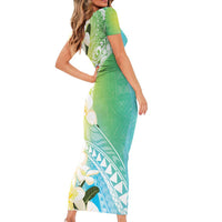 Aloha Hawaii Festive Family Matching Short Sleeve Bodycon Dress and Hawaiian Shirt Frangipani Lace Classic - Summer Vibes LT7 - Polynesian Pride