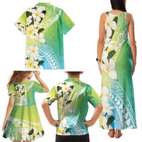 Aloha Hawaii Festive Family Matching Tank Maxi Dress and Hawaiian Shirt Frangipani Lace Classic - Summer Vibes
