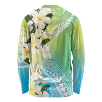 Aloha Hawaii Festive Long Sleeve Shirt Frangipani Lace Classic - Summer Vibes