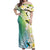 Aloha Hawaii Festive Off Shoulder Maxi Dress Frangipani Lace Classic - Summer Vibes