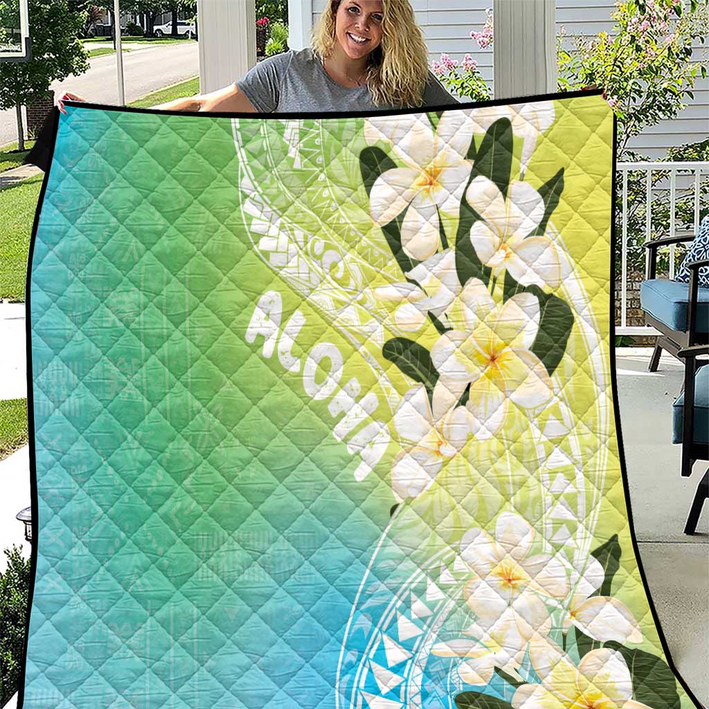 Aloha Hawaii Festive Quilt Frangipani Lace Classic - Summer Vibes