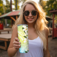 Aloha Hawaii Festive Skinny Tumbler Frangipani Lace Classic - Summer Vibes