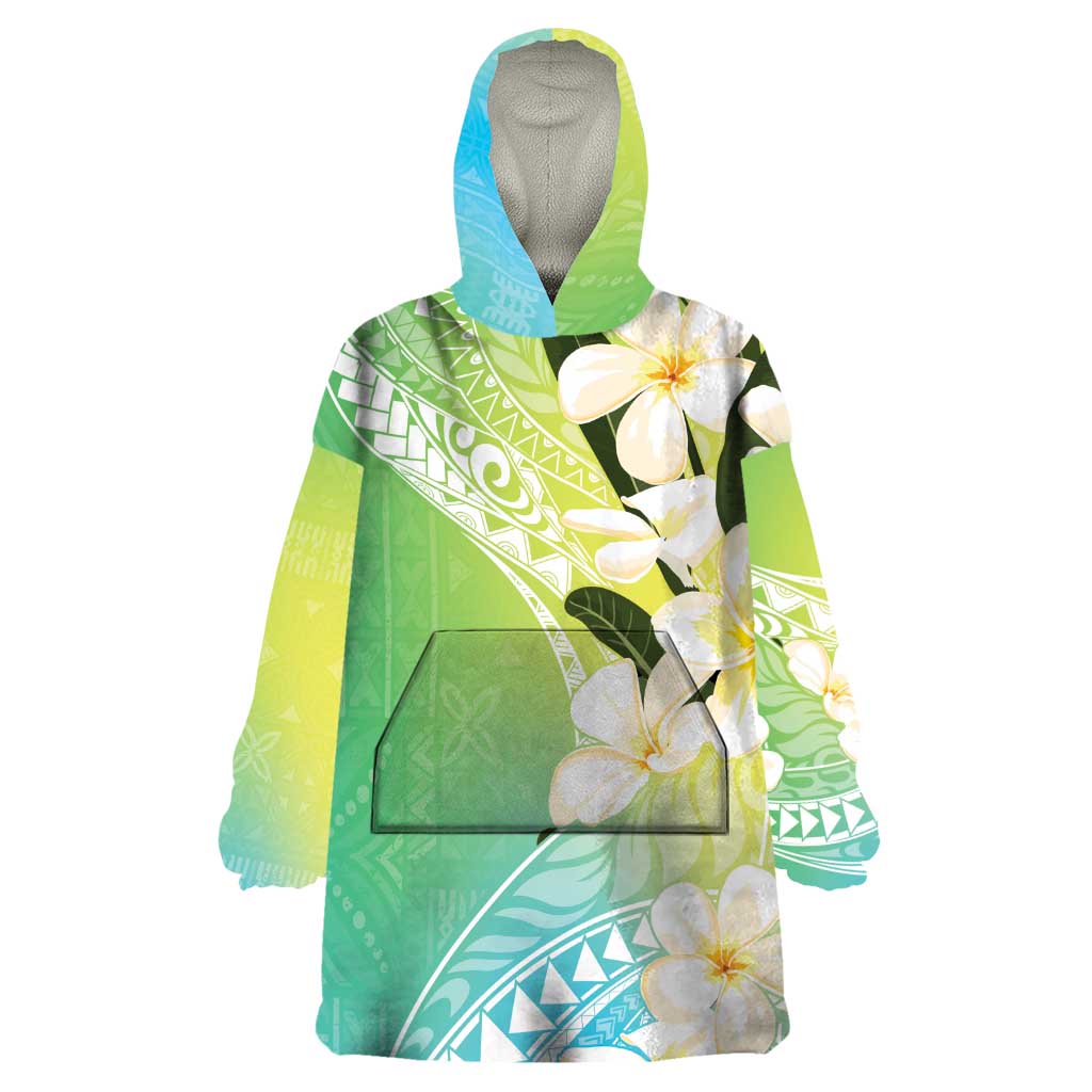 Aloha Hawaii Festive Wearable Blanket Hoodie Frangipani Lace Classic - Summer Vibes