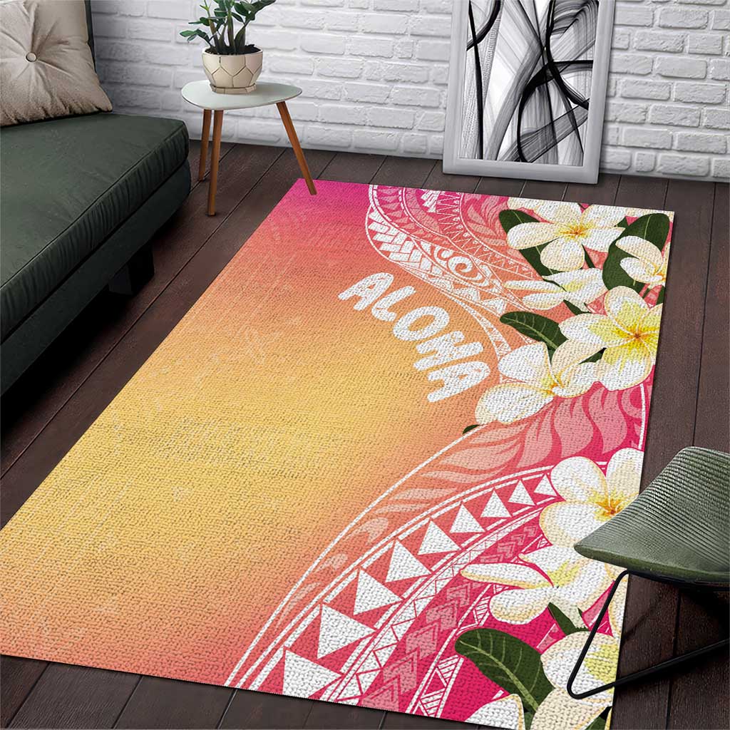 Aloha Hawaii Festive Area Rug Frangipani Lace Classic - Spring Vibes