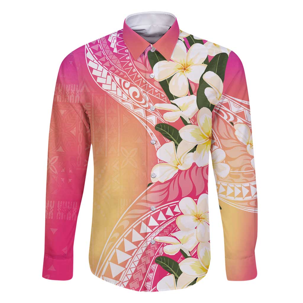Aloha Hawaii Festive Family Matching Long Sleeve Bodycon Dress and Hawaiian Shirt Frangipani Lace Classic - Spring Vibes LT7 Dad's Shirt - Long Sleeve Colorful - Polynesian Pride