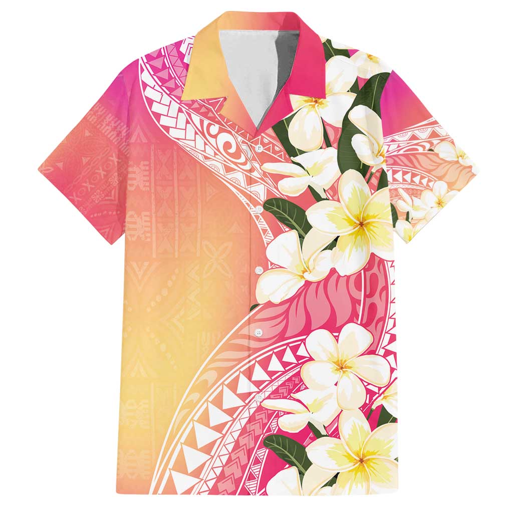 Aloha Hawaii Festive Family Matching Off Shoulder Maxi Dress and Hawaiian Shirt Frangipani Lace Classic - Spring Vibes LT7 Dad's Shirt - Short Sleeve Colorful - Polynesian Pride