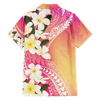Aloha Hawaii Festive Family Matching Short Sleeve Bodycon Dress and Hawaiian Shirt Frangipani Lace Classic - Spring Vibes LT7 - Polynesian Pride
