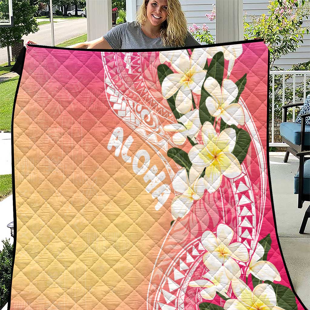 Aloha Hawaii Festive Quilt Frangipani Lace Classic - Spring Vibes