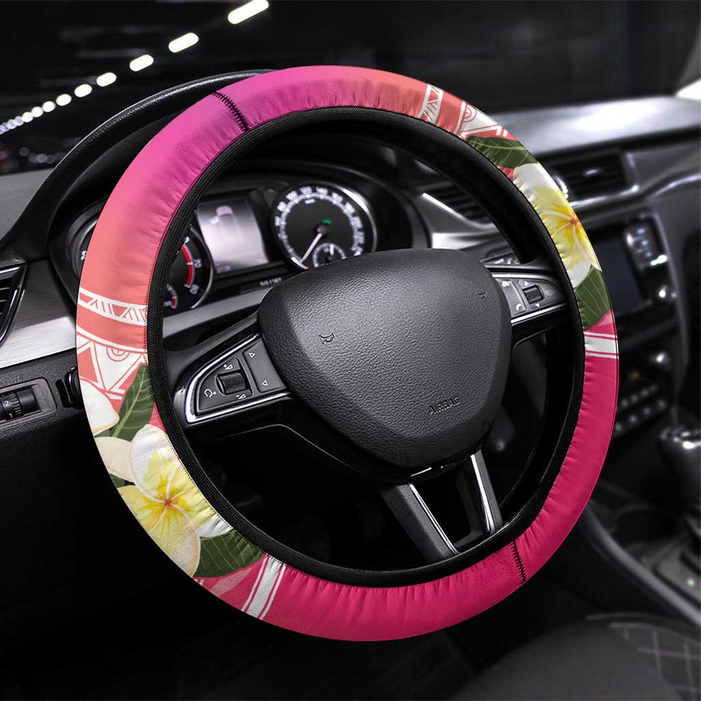 Aloha Hawaii Festive Steering Wheel Cover Frangipani Lace Classic - Spring Vibes