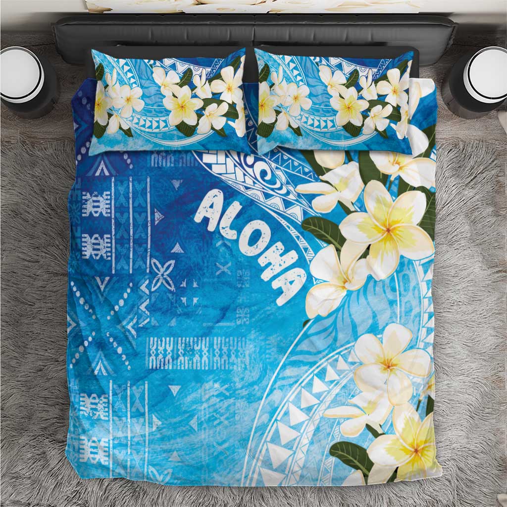 Aloha Hawaii Festive Bedding Set Frangipani Lace Classic - Oceanic