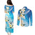 Aloha Hawaii Festive Couples Matching Puletasi and Long Sleeve Button Shirt Frangipani Lace Classic - Oceanic