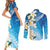 Aloha Hawaii Festive Couples Matching Short Sleeve Bodycon Dress and Long Sleeve Button Shirt Frangipani Lace Classic - Oceanic