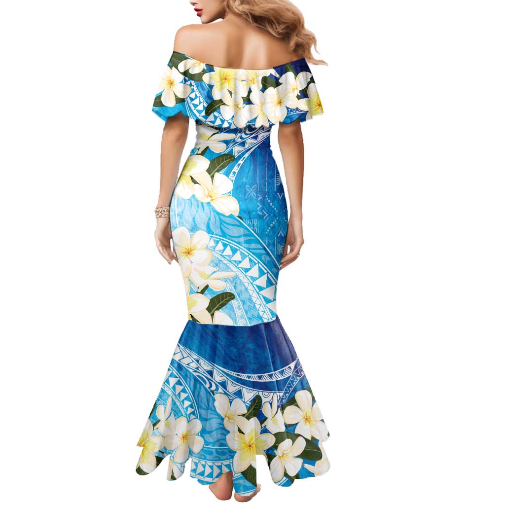 Aloha Hawaii Festive Family Matching Mermaid Dress and Hawaiian Shirt Frangipani Lace Classic - Oceanic LT7 - Polynesian Pride