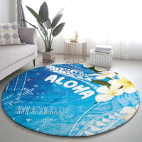 Aloha Hawaii Festive Round Carpet Frangipani Lace Classic - Oceanic