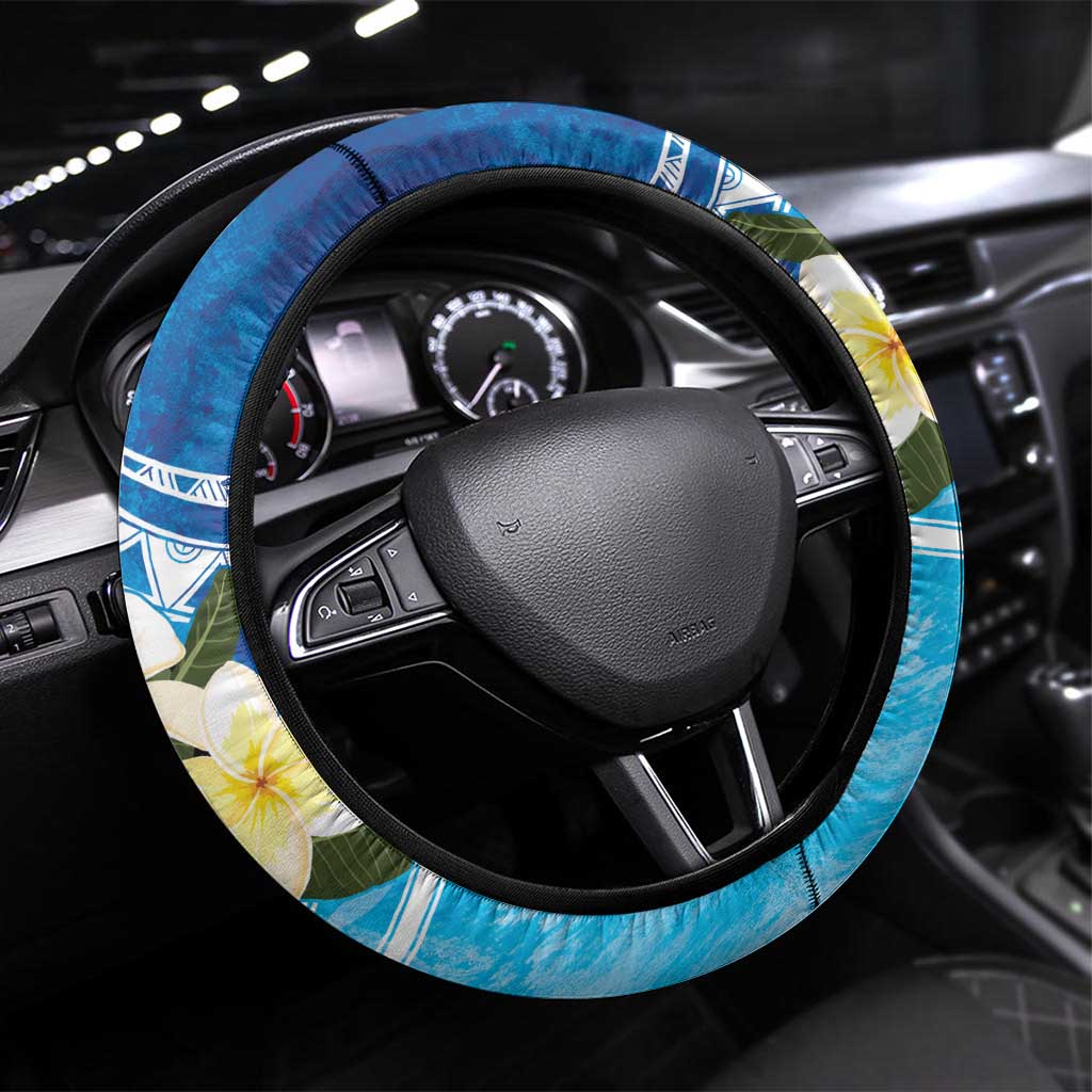 Aloha Hawaii Festive Steering Wheel Cover Frangipani Lace Classic - Oceanic