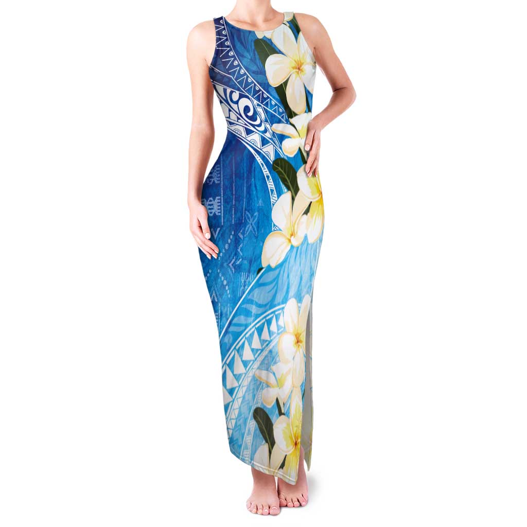 Aloha Hawaii Festive Tank Maxi Dress Frangipani Lace Classic - Oceanic