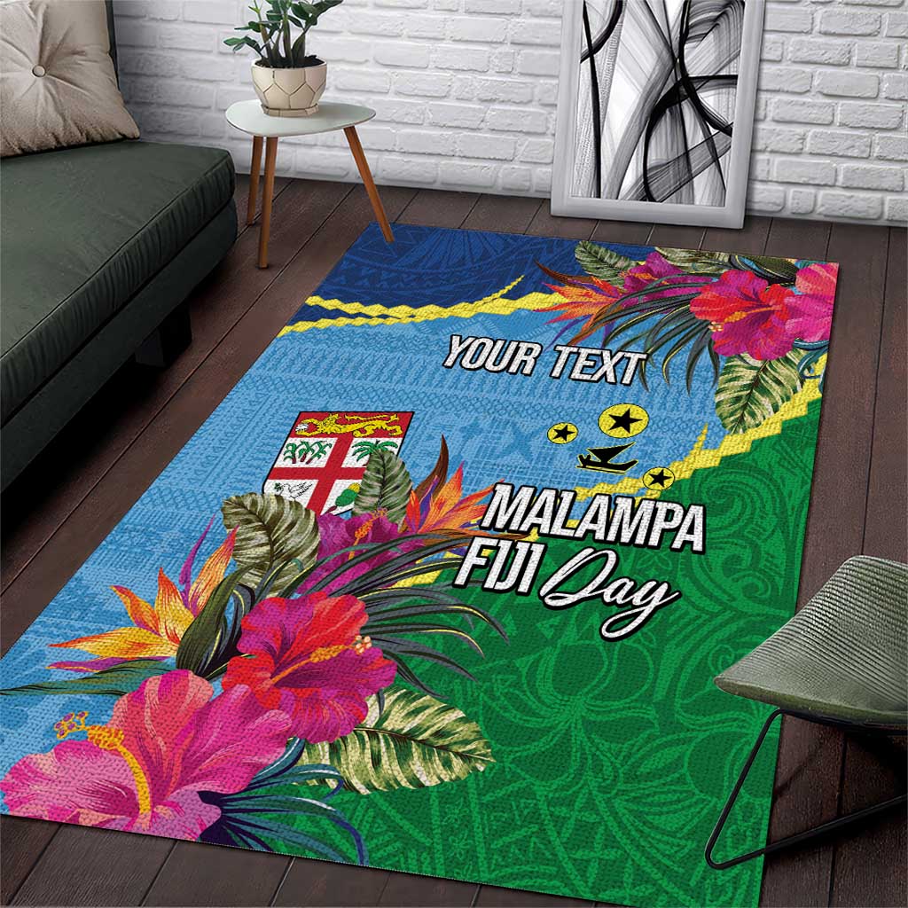 Personalized Malampa Fiji Day Together We Grow Area Rug Special Tapa Mix - Polynesian Pride