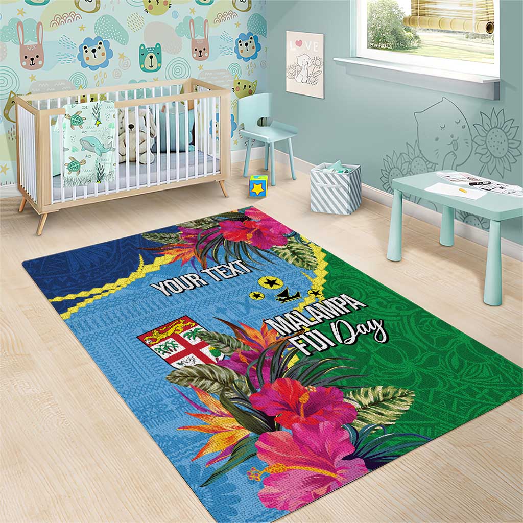 Personalized Malampa Fiji Day Together We Grow Area Rug Special Tapa Mix - Polynesian Pride