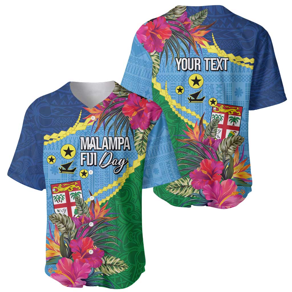 Personalized Malampa Fiji Day Together We Grow Baseball Jersey Special Tapa Mix - Polynesian Pride