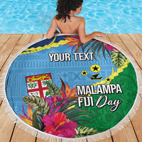 Personalized Malampa Fiji Day Together We Grow Beach Blanket Special Tapa Mix - Polynesian Pride