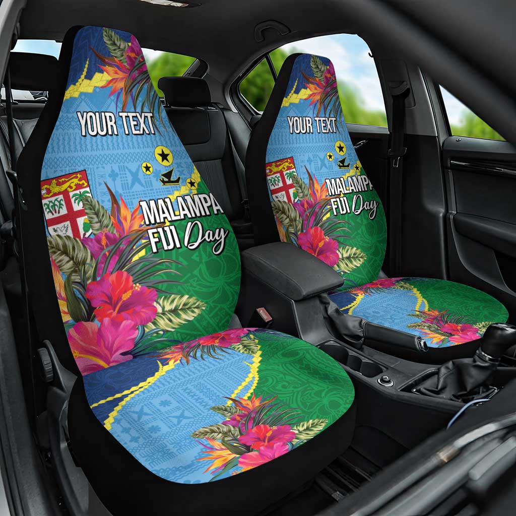Personalized Malampa Fiji Day Together We Grow Car Seat Cover Special Tapa Mix - Polynesian Pride