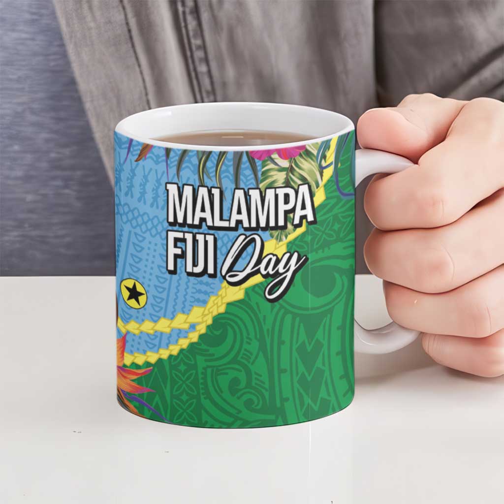Personalized Malampa Fiji Day Together We Grow Ceramic Mug Special Tapa Mix - Polynesian Pride