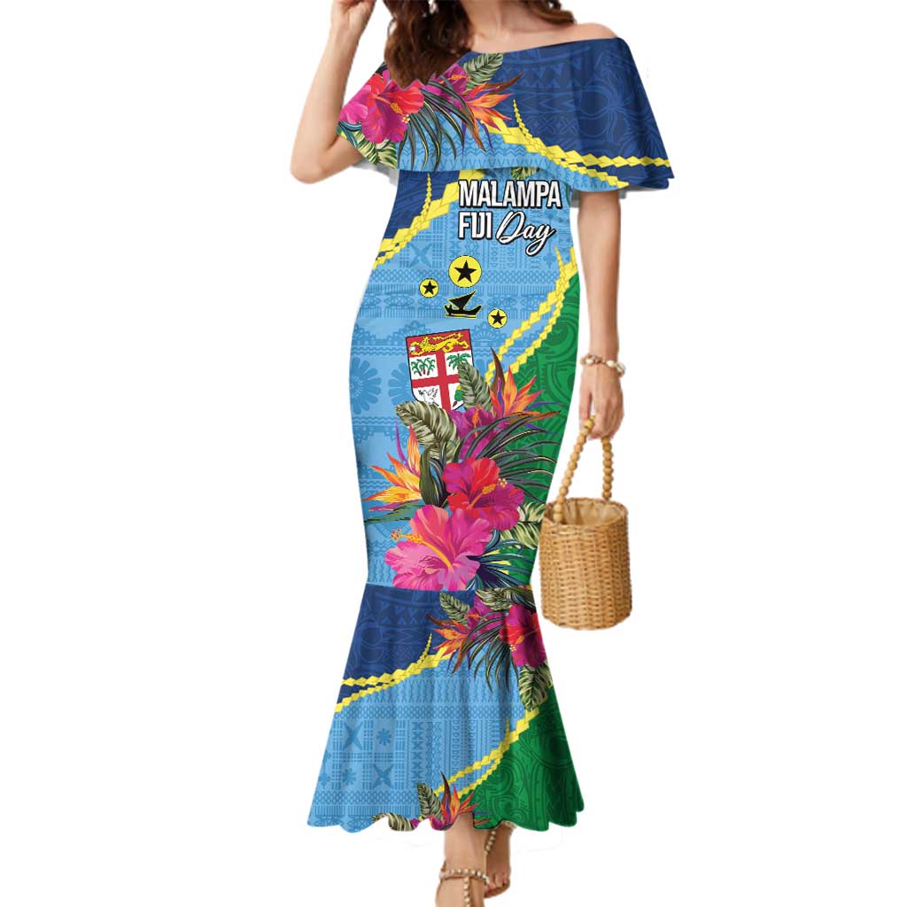 Personalized Malampa Fiji Day Together We Grow Family Matching Mermaid Dress and Hawaiian Shirt Special Tapa Mix - Polynesian Pride