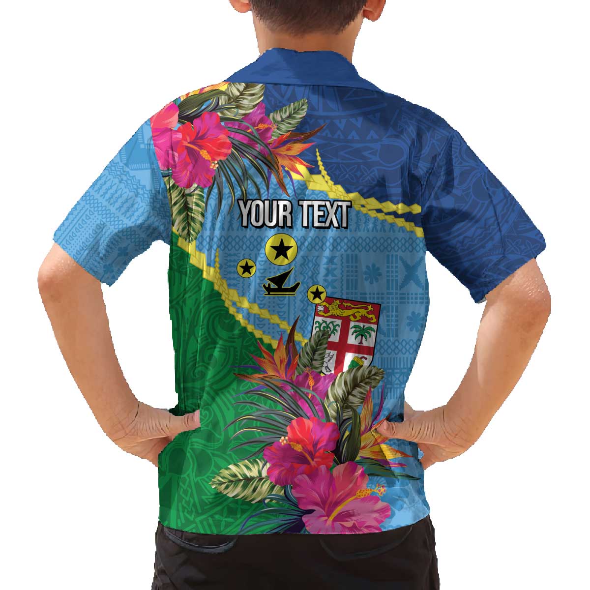 Personalized Malampa Fiji Day Together We Grow Family Matching Off The Shoulder Long Sleeve Dress and Hawaiian Shirt Special Tapa Mix - Polynesian Pride