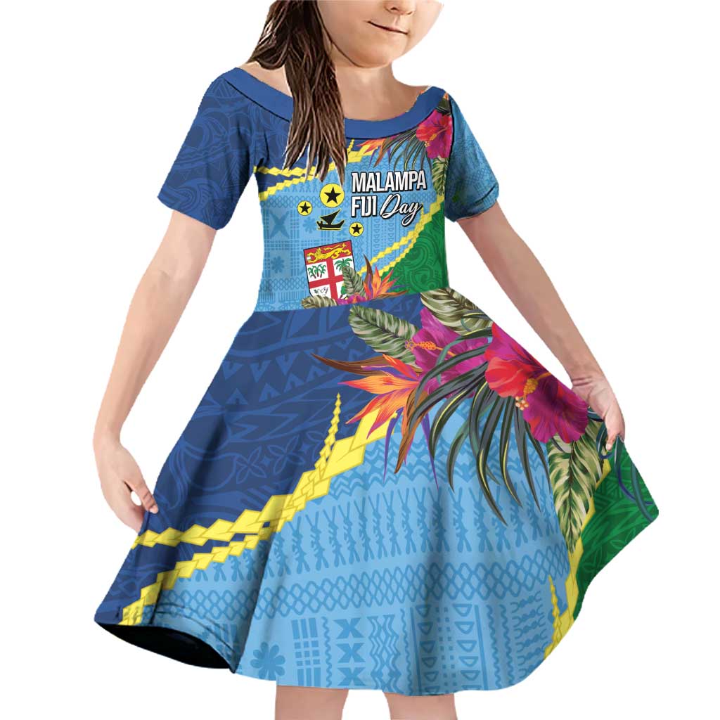 Personalized Malampa Fiji Day Together We Grow Family Matching Off Shoulder Short Dress and Hawaiian Shirt Special Tapa Mix - Polynesian Pride