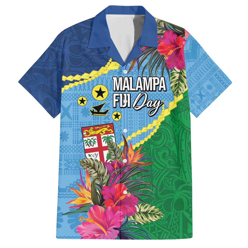 Personalized Malampa Fiji Day Together We Grow Family Matching Puletasi and Hawaiian Shirt Special Tapa Mix LT7 Dad's Shirt - Short Sleeve Colorful - Polynesian Pride