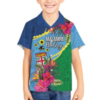 Personalized Malampa Fiji Day Together We Grow Family Matching Puletasi and Hawaiian Shirt Special Tapa Mix LT7 Son's Shirt Colorful - Polynesian Pride