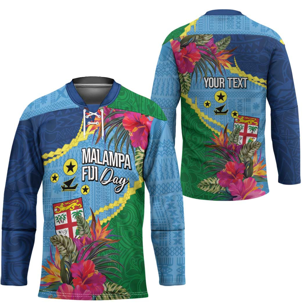 Personalized Malampa Fiji Day Together We Grow Hockey Jersey Special Tapa Mix - Polynesian Pride