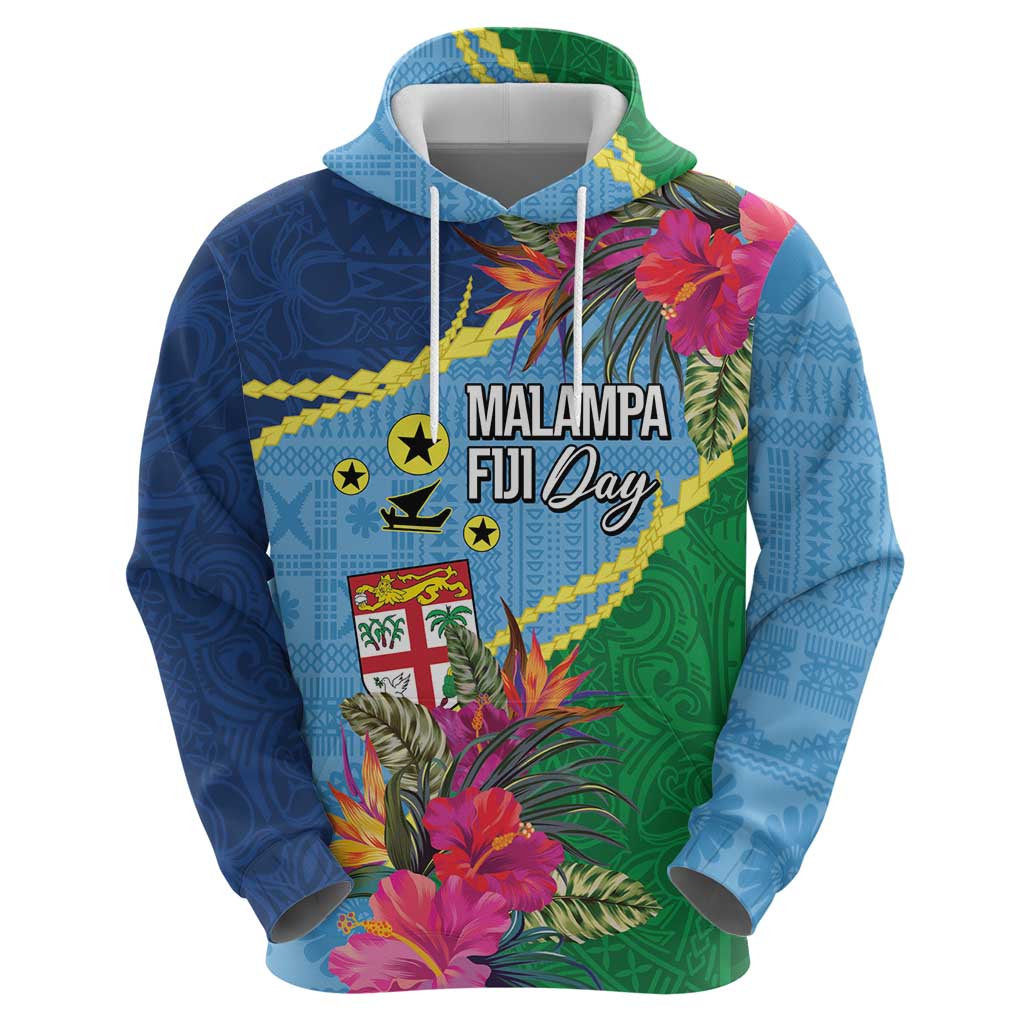 Personalized Malampa Fiji Day Together We Grow Hoodie Special Tapa Mix - Polynesian Pride