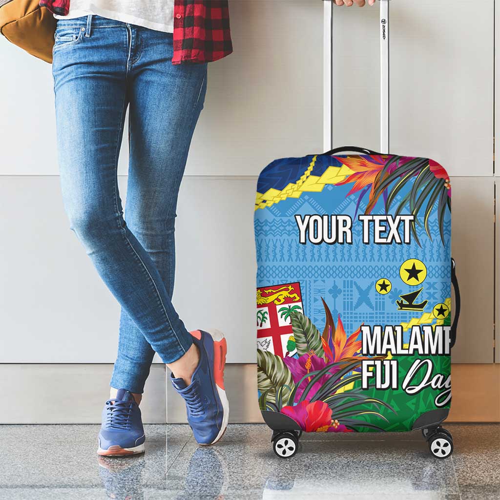 Personalized Malampa Fiji Day Together We Grow Luggage Cover Special Tapa Mix - Polynesian Pride
