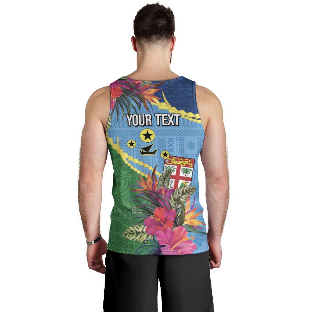 Personalized Malampa Fiji Day Together We Grow Men Tank Top Special Tapa Mix - Polynesian Pride
